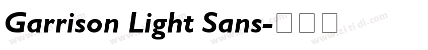 Garrison Light Sans字体转换